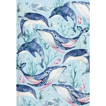 Doplněk ke knize Notes linkovaný A5 lamino Velryba - Baloušek Baloušek