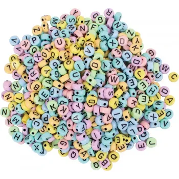 Dětské navlékací korálky PLAYBOX Korálky Abeceda pastelové 750ks