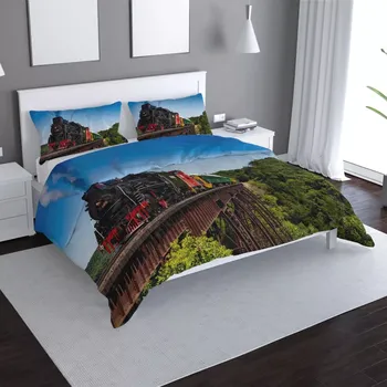 Povlečení Sablio Povlečení Vlak na mostě - 140x200 / 90x70