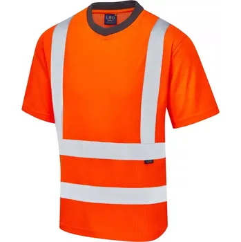 Pánské tričko Velké pánské reflexní pracovní tričko s krátkým rukávem Newport Leo oranžová (6XL)