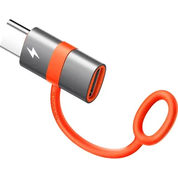Datové redukce Mcdodo – adaptér (OT-5530) – se silikonovým háčkem, hliníková slitina, lightning na USB-C, 3A, 60W přenosný design – šedá