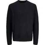 Velký pánský svetr přes hlavu Jack & Jones 12287968 černý (5XL)