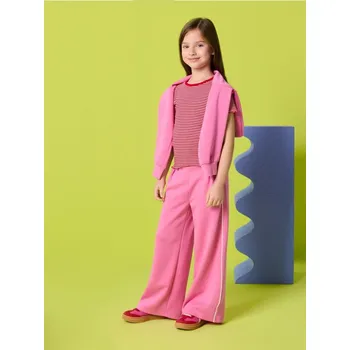 Dívčí oblečení Sinsay - Kalhoty wide leg - fuchsiová - 411GT-43X - 411GT-43X-134