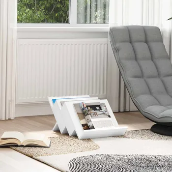 Organizace kuchyně Regál na časopisy Bílá 53 x 40 x 28.5 cm kompozitní dřevo