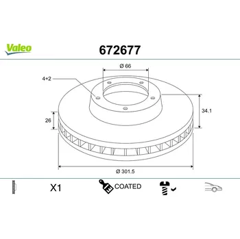 Brzdový kotouč Brzdový kotouč VALEO 672677