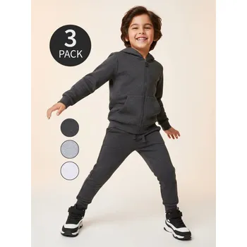 Oblečení a móda Sinsay - Sada 3&nbsp;kalhot joggers - šedá - 507AY-09M - 507AY-09M-140