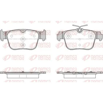 Brzdová destička Sada brzdových destiček, kotoučová brzda REMSA 1945.00