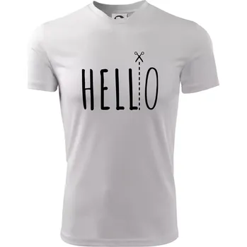 Hello - Pánské triko Fantasy sportovní (dresovina) - L ( Bílá )