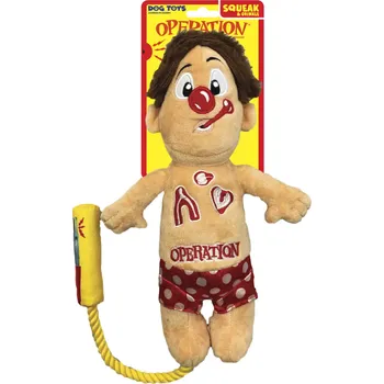 Hračka pro psa HASBRO Hračka pro psy Operation Cavity Sam plyšová s lanem na přetahování 30 cm