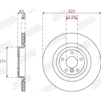 Brzdový systém Brzdový kotouč JURID 563323JC