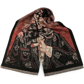 Šála Šátek / šála / pléd s třásněmi 65x190 cm, střední, 16 hnědá