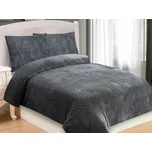 Jahu Povlečení mikroplyš 140x200 + 70x90 cm - Trojice tmavě šedá