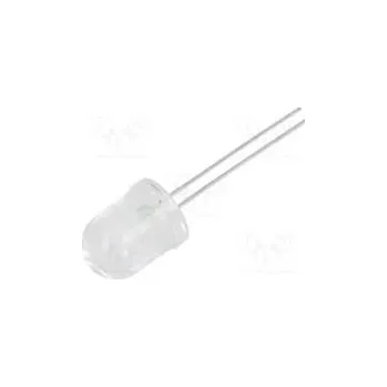 Dioda LED 10mm bílá studená 6500÷10000mcd 30° Čelo vypouklé