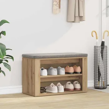 Botník Regál na boty dub artisan 75 x 35 x 45 cm Kompozitní dřevo
