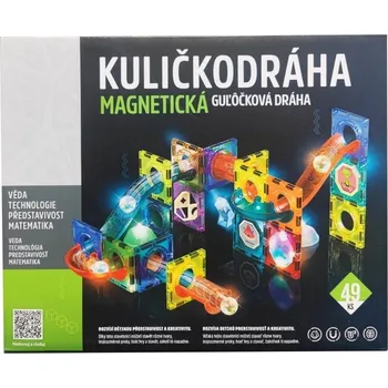 Kuličková dráha Alltoys Kuličková magnetická dráha se světlem 49 ks