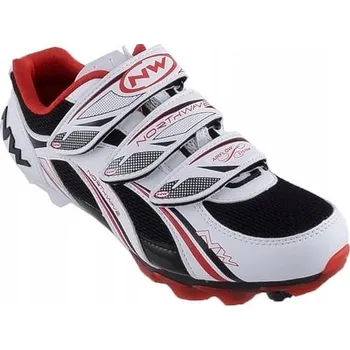 Pánské cyklistické tretry Cyklistické boty Northwave Sparta MTB, vel 42, červeno-bílo-černé