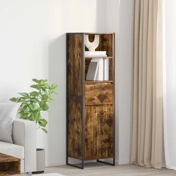 Knihovna Kouřový dub 43 x 36 x 150.5 cm kompozitní dřevo