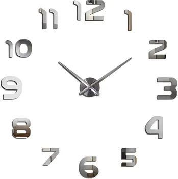 Hodinky Nástěnné Nalepovací Hodiny MB KP39162 stříbrná
