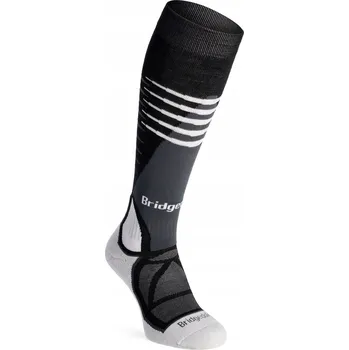 Pánské ponožky Lyžařské Ponožky Bridgedale Ski MW - black/white 36-39