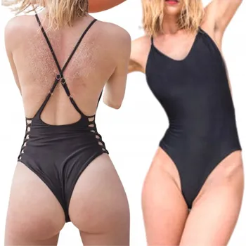 Dámské plavky Super paczka Jednodílné plavky černé barvy, velikost M