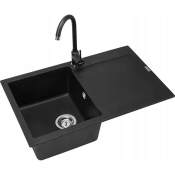 Granitový dřez Jednokomorový granitový dřez Franke Maris MRG, černý