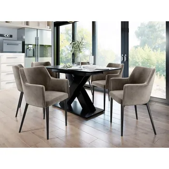 Jídelní židle Židle Mirjan látka černá 1 ks