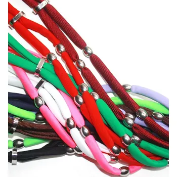 Náhrdelník Foxette Podprsenkový Náhrdelník Nerezové Korálky - Černá JF_0330