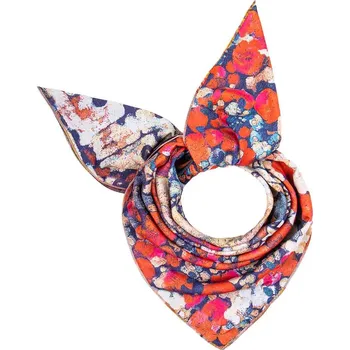 Šátek Dámský šátek s potiskem malby - Abstraktní květiny a Růže před domem 9001637-16