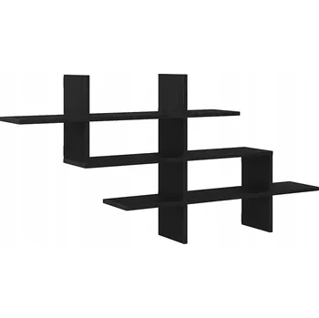 police Nástěnná police černý dub 124,5 x 18 x 60,5 cm, nosnost 20 kg