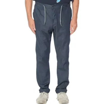 Pánské kalhoty Velké pánské chinos džínové kalhoty Easy E2600-100 v tmavě modré barvě (68L)