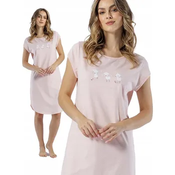 Dámské noční prádlo Noční košile Leveza Benia 1566 s krátkým rukávem nad kolena velikost M