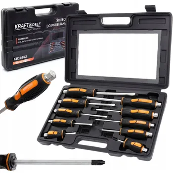 Šroubovák SADA ZÁMEČNICKÝCH ŠROUBOVÁKŮ PRO ÚDERY 10 KUSŮ KUFŘÍK KD10283