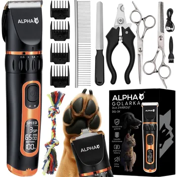 Kosmetika pro psa Profesionální Strojek na Stříhání Psů - Zastřihovač pro Psy na Tlapky 9v1 Alpha