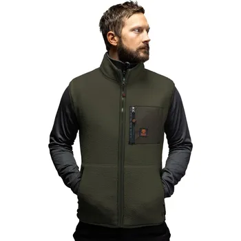 Pánská vesta Beyond Nordic Sweden BN306 olivová pánská fleece zateplená vesta L