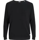 Velký pánský hladký svetr přes hlavu Jack & Jones 12163781 černý (4XL)