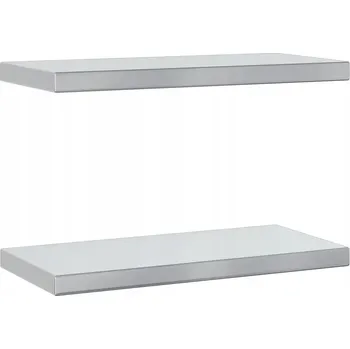 police Nástěnná police nerezová ocel stříbrná 50 x 23,5 x 3 cm