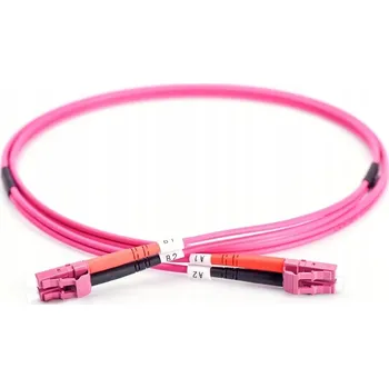 Síťový kabel Propojovací optický kabel FO LC-LC MM 50/125 OM4 duplex LSOH 3m