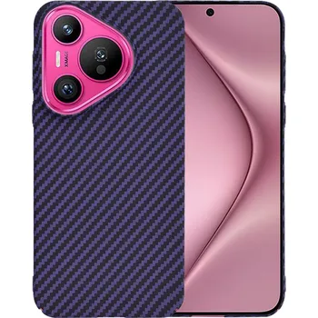 Pouzdro na mobilní telefon Techsuit Karbonitový kryt Huawei Pura 70 Fialový