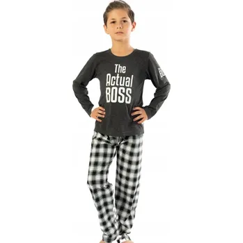 Chlapecké pyžamo Pyžamo pro kluky 1F0727 šedá 122-128-7-8-let