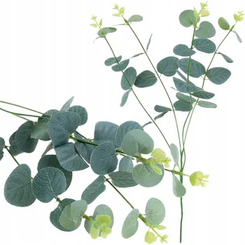 umělá květina Listy umělá větvička 40 cm výplň doplněk na aranžování eukalyptus