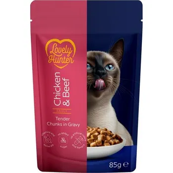 Krmivo pro kočku Lovely Hunter Cat kaps. Adult Chicken/Beef 85 g