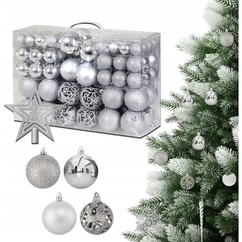 Vánoční dekorace VÁNOČNÍ BAŇKY NA VÁNOČNÍ STROMEČEK VÁNOČNÍ KOULE NEROZBITNÁ SADA 101 Ks