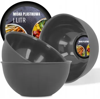 Miska na polévku, salát 1l Kuchyňská Černá Plastová