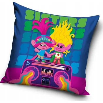 Povlak na dekorativní polštářek Povlak na polštář Trollové Hudba 40x40 cm Velur