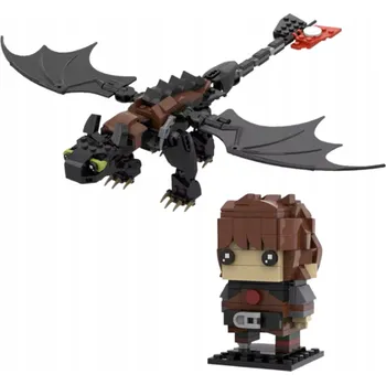 ostatní stavebnice STAVEBNICE PRO DĚTI S MOTIVEM JAK VYCVIČIT DRAKA + FIGURKA