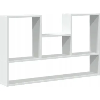 police Bílá nástěnná police z kompozitního dřeva 99 x 15 x 60 cm