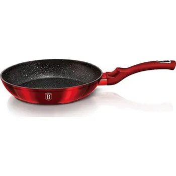 Pánev Berlingerhaus Pánev BH-1252 Metallic Line červená s mramorovým povrchem 24 cm červená