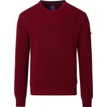 Pánský svetr Velký pánský jednobarevný svetr přes hlavu Redmond 628-58 červená (6XL)