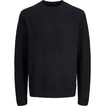 Oblečení a móda Velký pánský svetr přes hlavu Jack & Jones 12287968 černý (6XL)