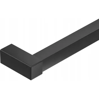 Madlo do koupelny Nástěnné schodišťové madlo, držák madla 25x25 mm černý 200 cm Faro